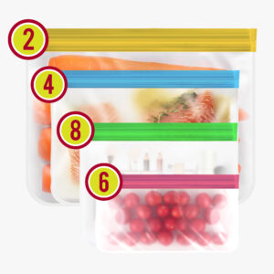 Reusable Freezer Bags - Food Storage Bags - 20Pcs